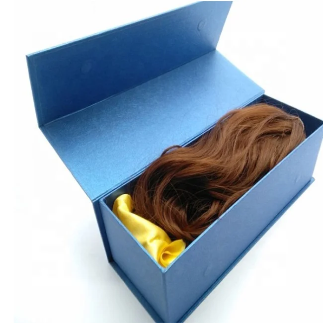 Custom logo folding magnetic wig gift box packaging hair extension packaging box gift box