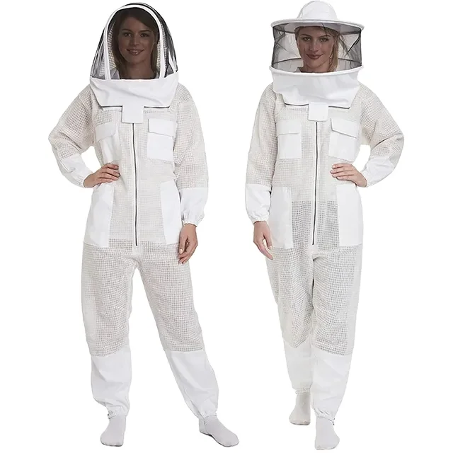 Customized 3 Layer Sting Proof Ventilated Beekeeping Suit 3 Layer Beekeeping Wear Beekeepers Safety Suit Bee Keeping Suit