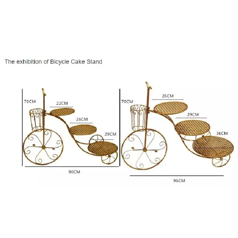 Bicycle dessert table snack tray wedding birthday multi-layer fruit plate