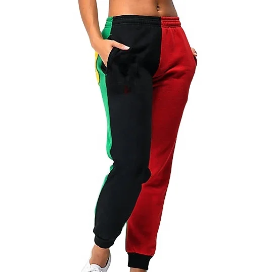 New Fashion Ladies Track Casual Fitness Jogger Pants For Women Colorblock Jogger Sweatpants