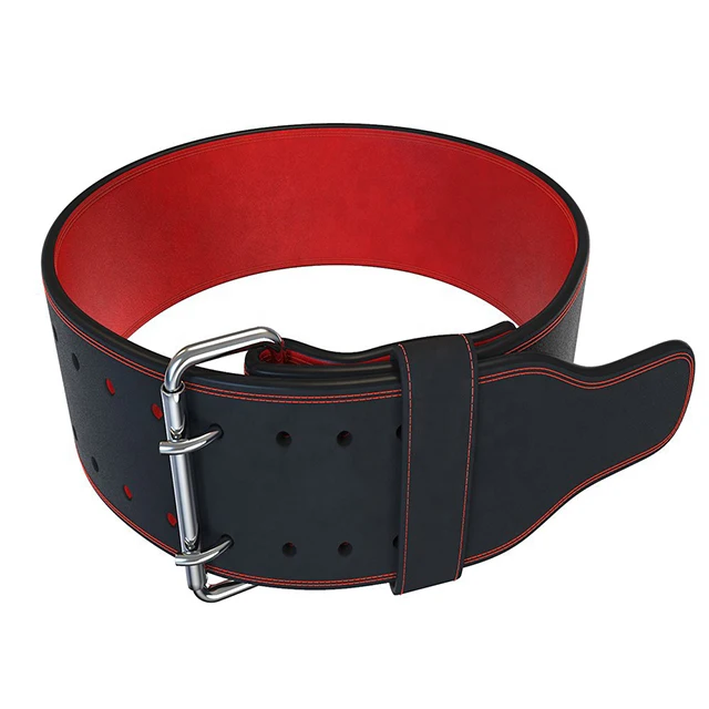 Unisex Leather Weightlifting Fitness Training Belts Custom Gym Powerlifting Lever Buckle Comfortable Sport Training Accessory
