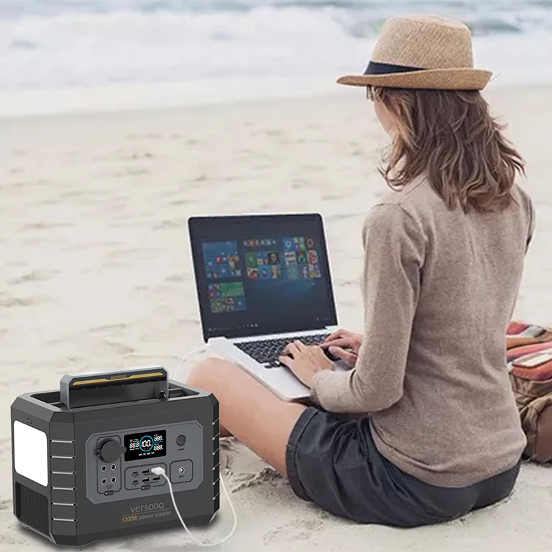 Solar Power 2022 Outdoor Power Supply 110V/220V, 60Hz, 1200W Solar Panel Energy  System Generator Power Outdoor Portable Power Station