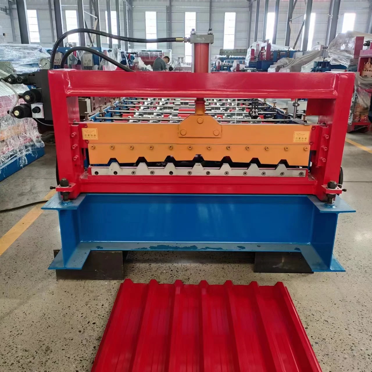 Long span Trapezoidal roofing sheet roll forming machine