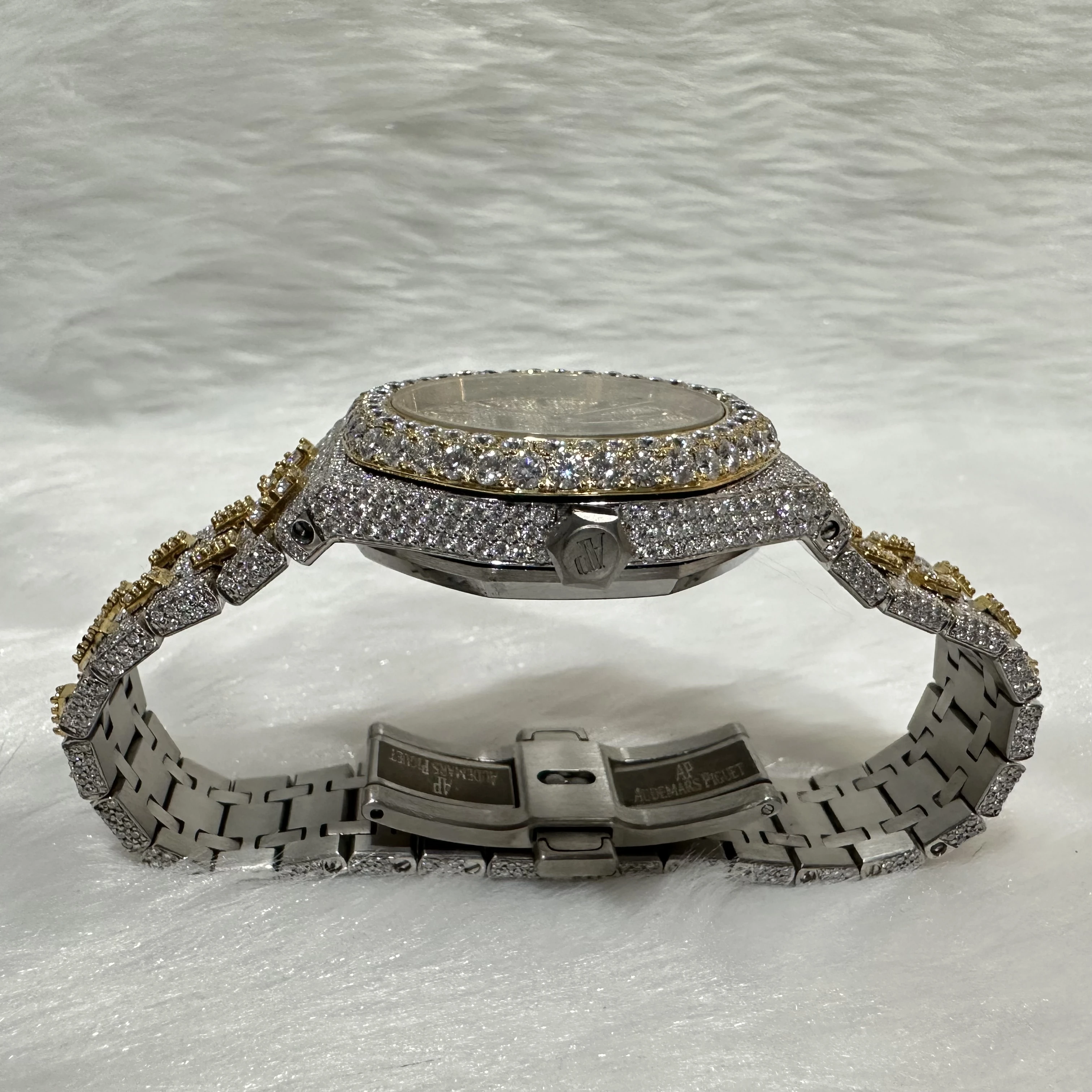 Luxury Gold Plated Iced Out Watch 925 Sterling Silver VVS Moissanite Diamond Hip Hop Mechanical  Watches For Men