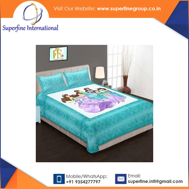 REVE 150 TC Microfiber Bedding Bed Sheet |  3D Printed Double Microfiber  Bed sheet Set | Indian Exporter Bed sheet Set for Sale