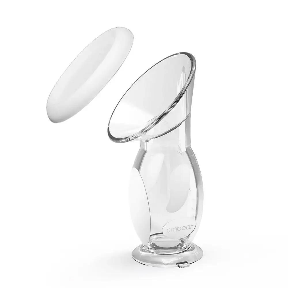 Discount price BPA-Free Food Grade Silicone Manual Breast Pump  for breastfeeding with Lid for Milk Collection Baby Feeding