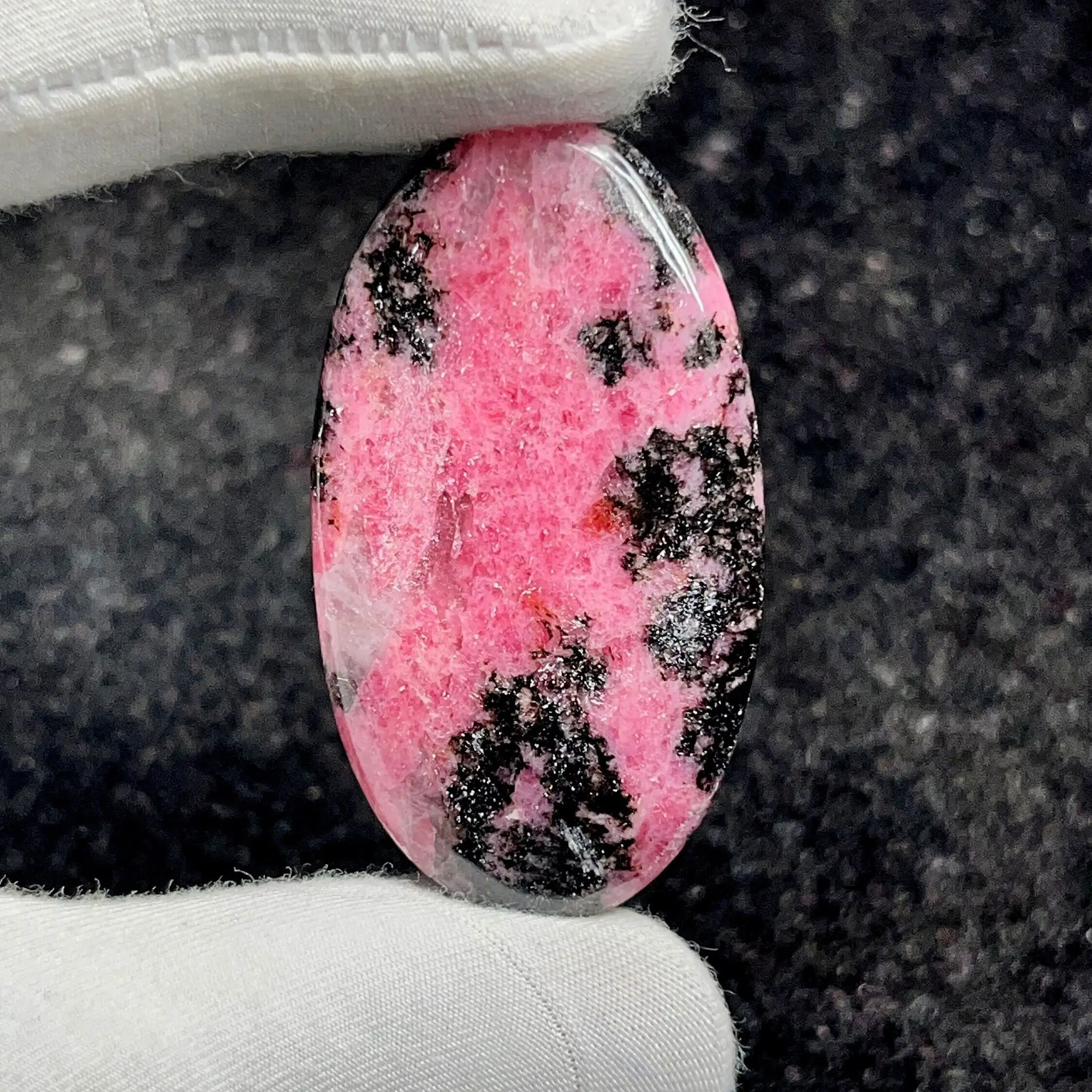 Best Quality Loose Dark Pink Rhodonite    Natural Crystal Loose Gemstone GIA Certified For Jewelry Making