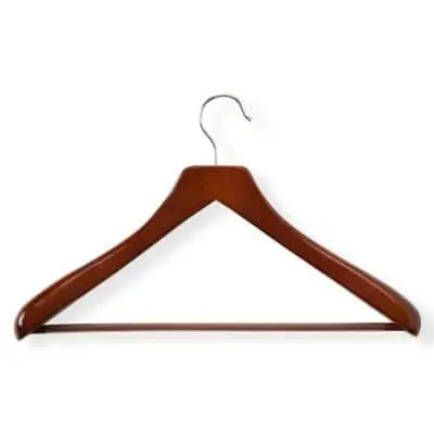 Custom wooden cloth & Coat  hangers with logo Eco friendly wooden clothes hangers wholesale wooden hangers with natural