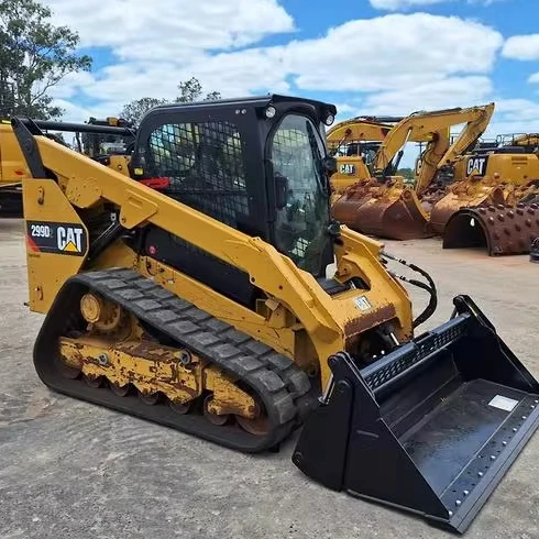 Used 4x4 Wheel Drive/Track Front Tracked Mini Skid Steer Loader CAT246D  Bucket/Hammer Breaker now on sale