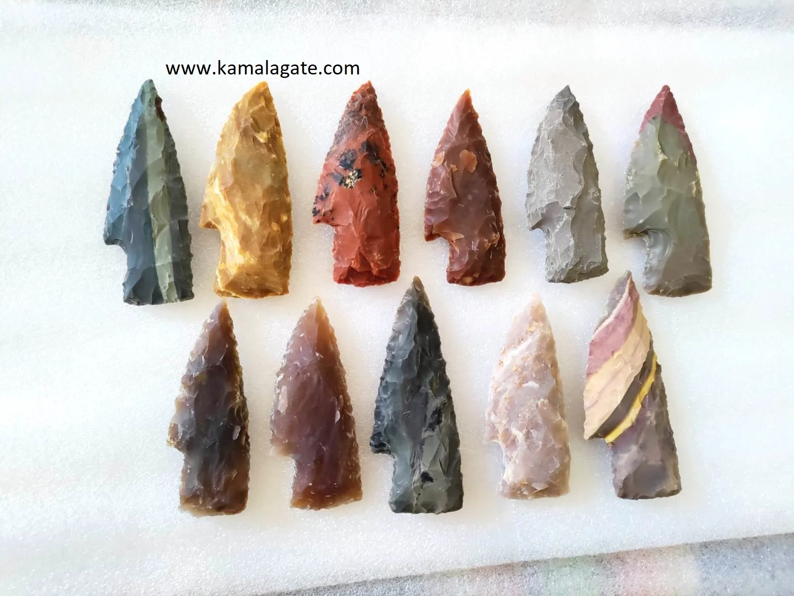 wholesale Indian Agate & Fancy Jasper 3 Inch Wholesale Agate Knife Arrowhead Knife hand knapped arrowheads