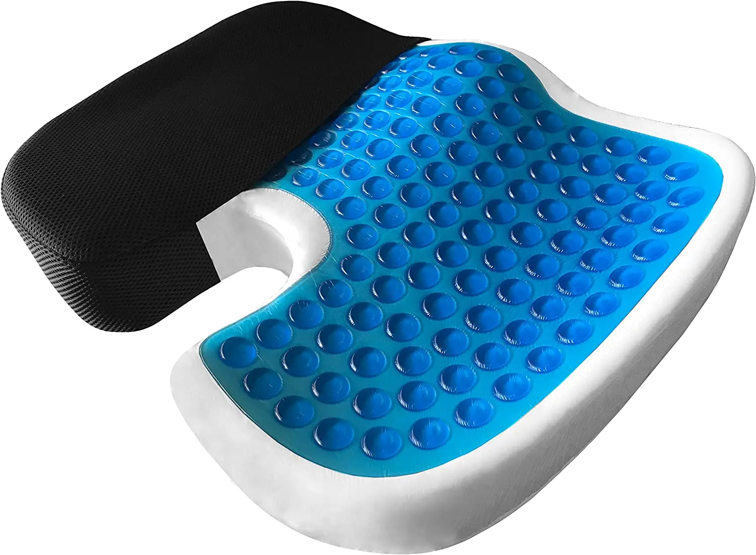 Orthopedic Seat Cushion  Memory Foam Gel Sitting Pillow for Back Pain, Sciatica and Tailbone Relief