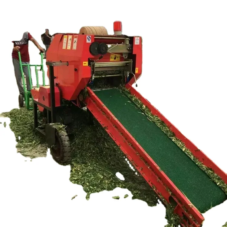 High quality film covered hydraulic press machine hay mini round straw DQ0 silage baler