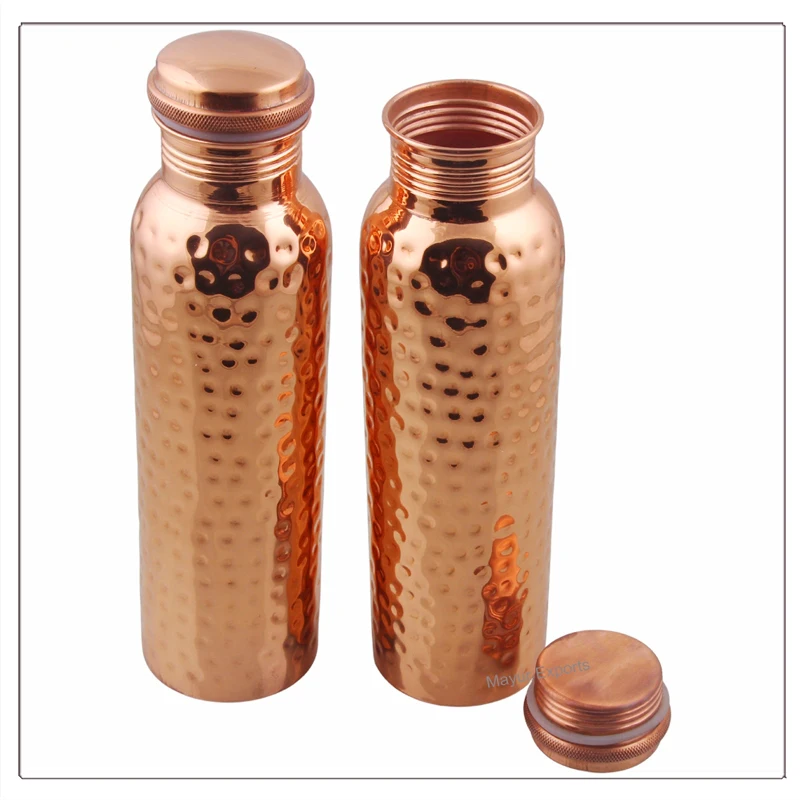 Copper Water Bottle Copper Hammered Drinking Water Bottle Ayurvedic Copper Vessel