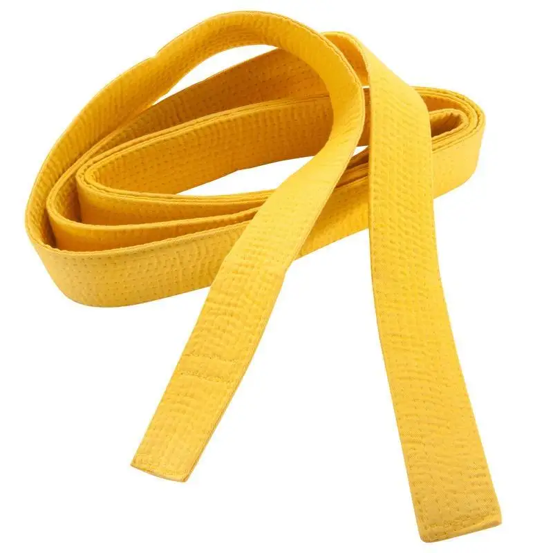 Оптовая продажа каратэ киокушин пояс WKF дзюдо черный хлопок Bjj боевые искусства пояса тхэквондо каратэ пояс