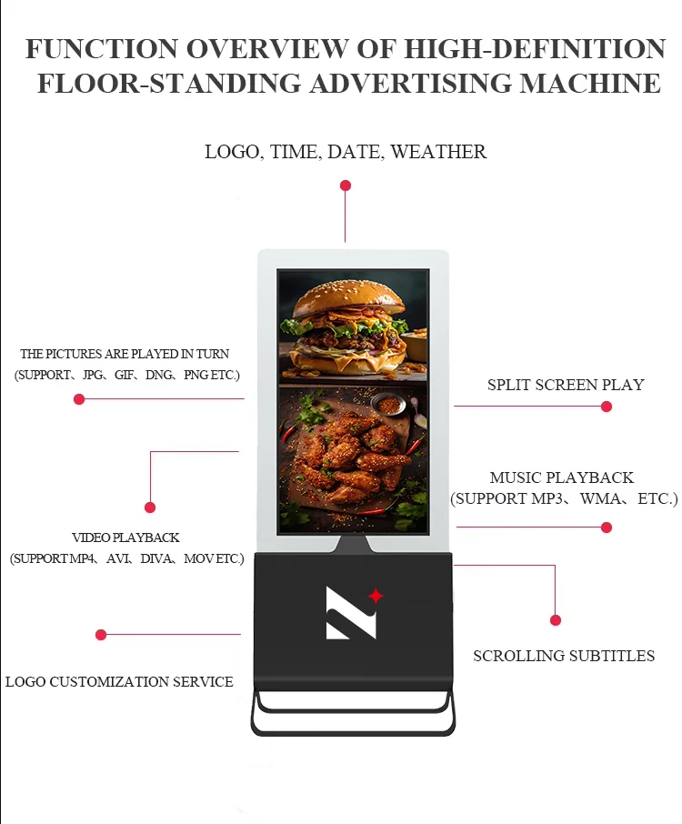 43 inch double-sided LCD screen ultra-thin Advertising Totem Pavilion CMS Software Display digital signage and monitor