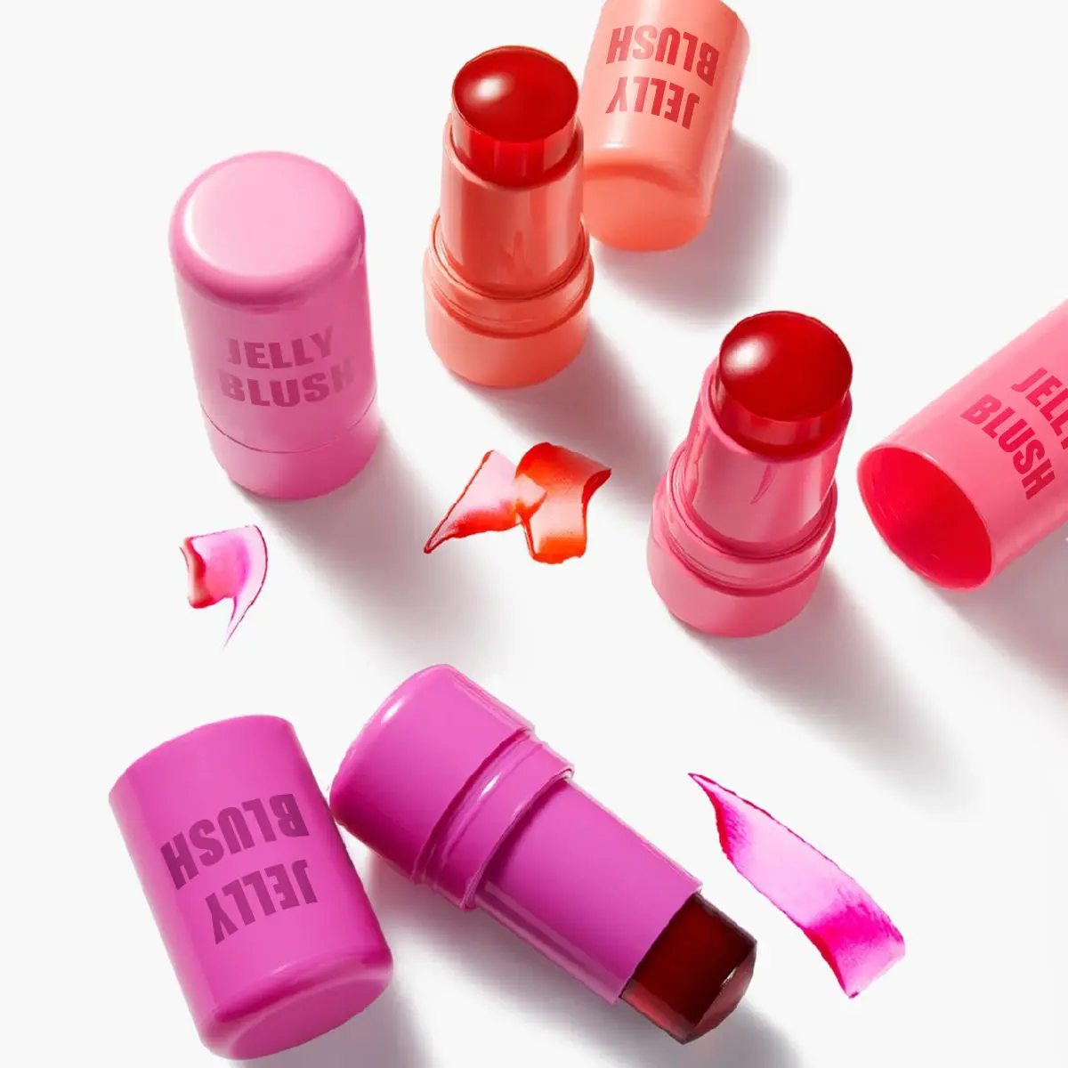 TY New Arrival TK Hot Private Label Lip and Cheek Blush Stain Jelly Tint Red Berry Plum Coral Orange Waterproof Gel Blush