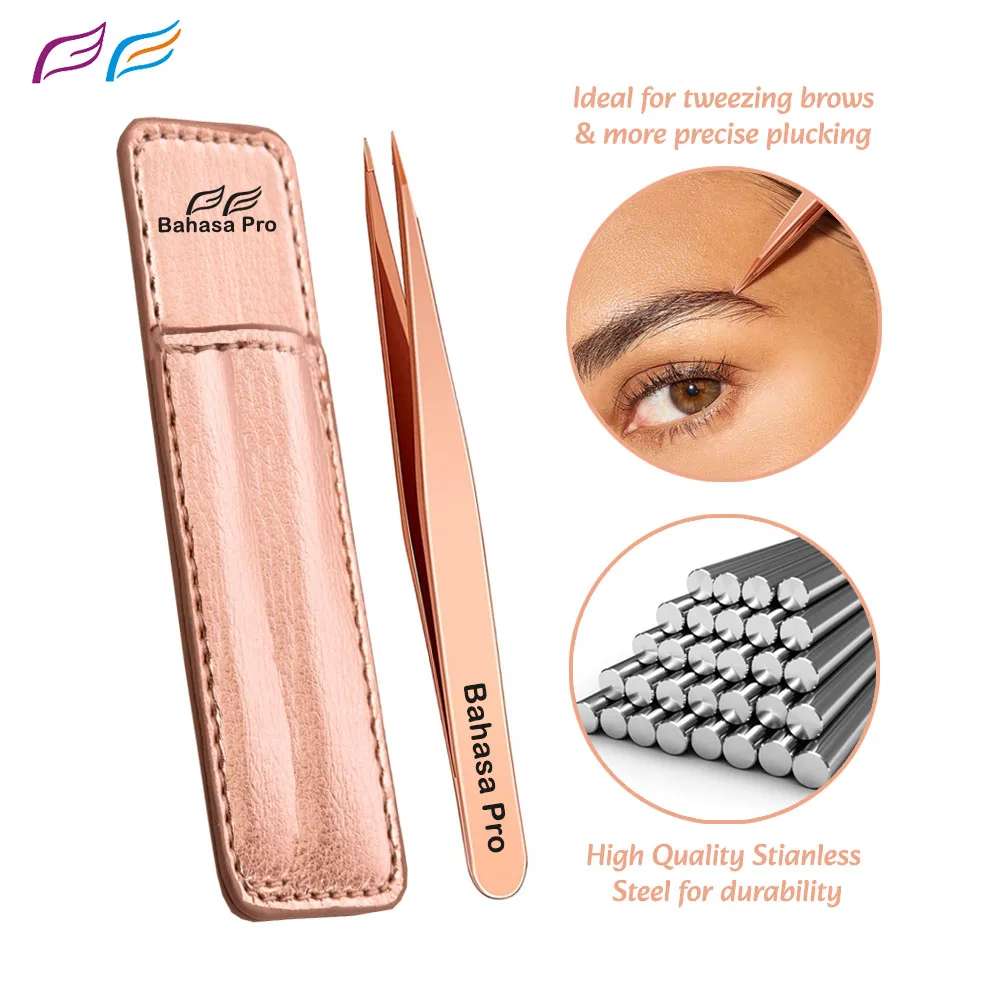 Custom Color Best Pointed Tweezers Surgical Steel Ingrown Hair Tweezers Private Label with Custom Packaging from Pakistan