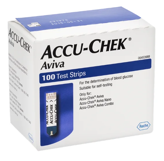 Hight accuracy Diabetic test blood glucose monitoring Accu-Chek Aviva strips Roche 50/25 pc box glucose meter blood sugar strips