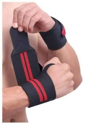Wholesale Custom Weightlifting Gym Fitness & bodybuilding wrist wrap Customize Logo Cotton wrist wrap OEM Acceptable