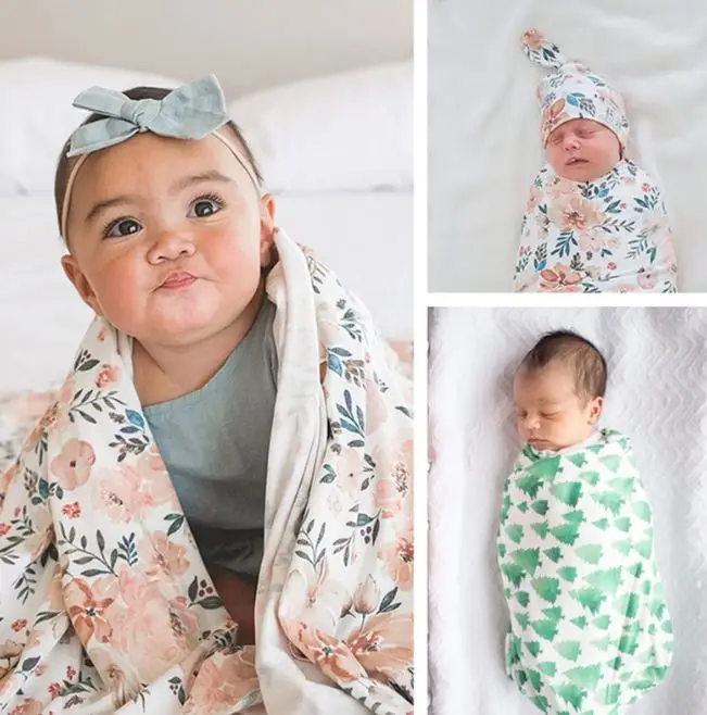 Infant 100% cotton new born swaddle blankets wholesale organic cotton baby blankets custom muslin swaddle blankets