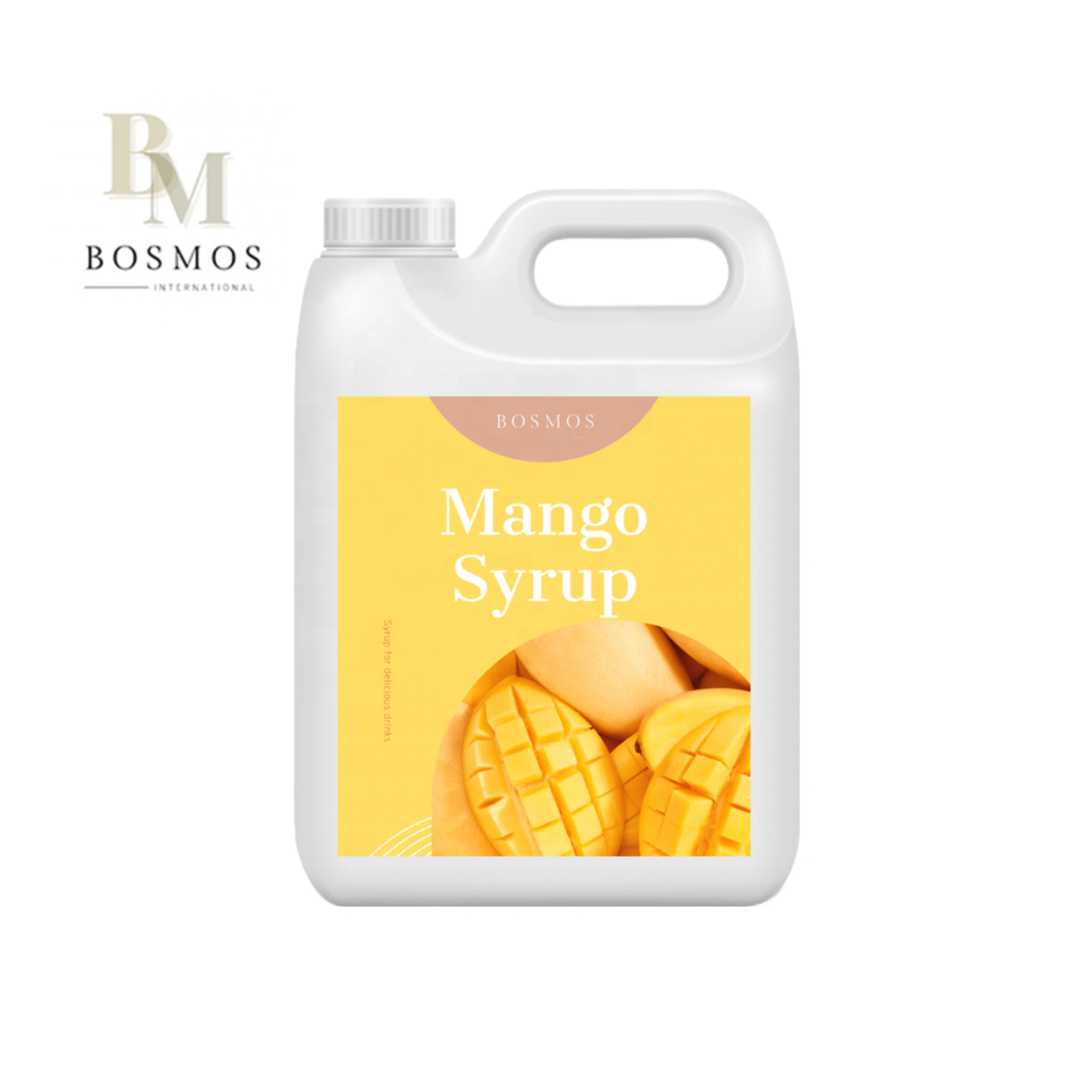 Bosmos_ Newly Launched Mango Syrup 2.5kg _ Top Taiwan Bubble Tea Supplier, Fine Concentrated Syrup Bubble Tea Ingredients