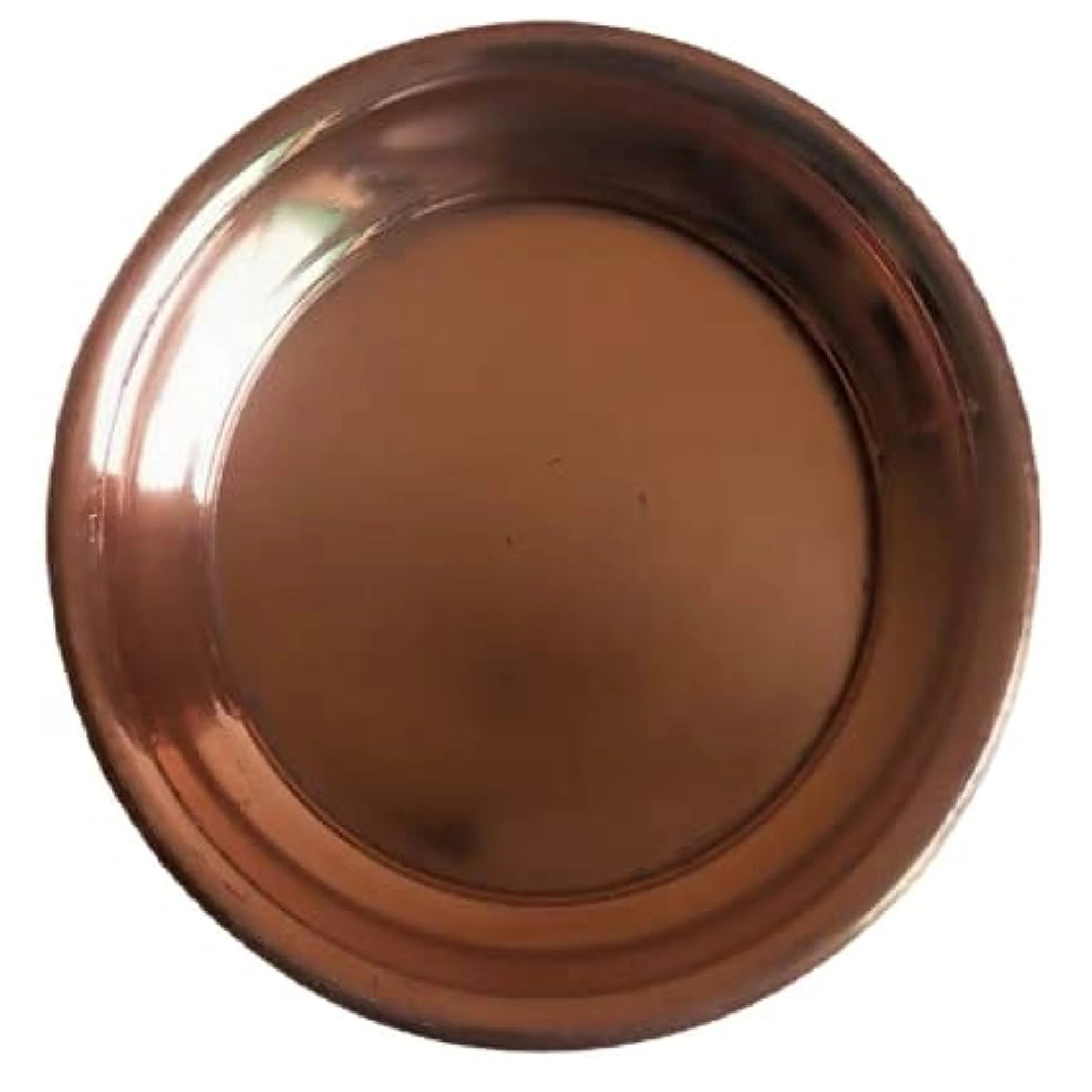 Round Shape Copper Metal Serving Plates High Quality Restaurant And Hotel Copper Sieving Plates Copper Serving Plates
