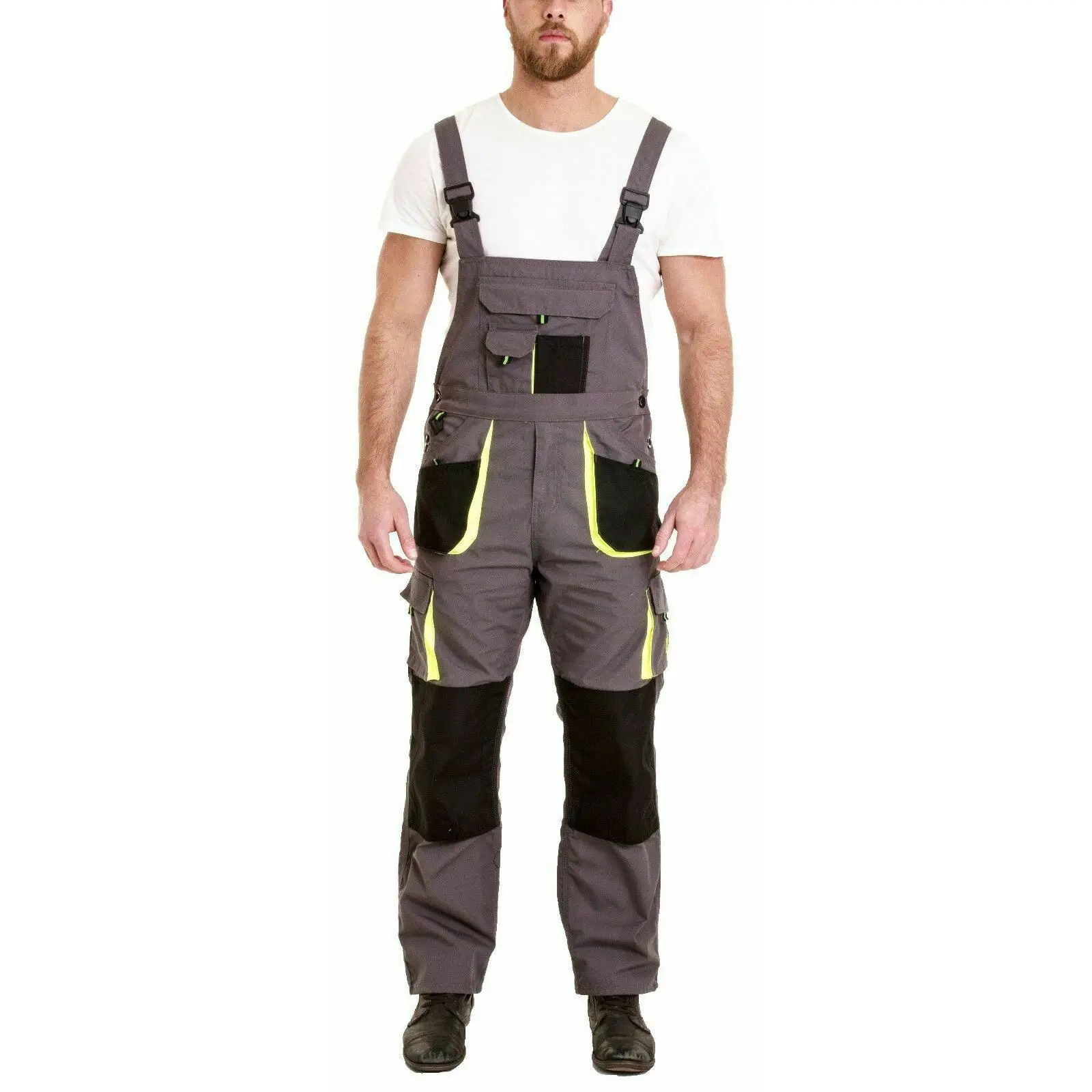 Dungaree Denim Overalls Jumpsuit Wholesale Custom Winter Fashion Outdoor Cheap Grey Washed Work Men Overalls Denim