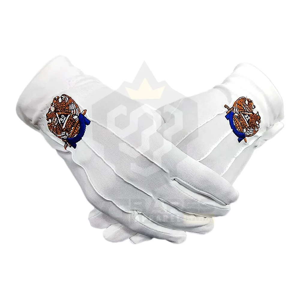Перчатки Masonic Regalia из мягкого хлопка с квадратным компасом перчатки вышитым логотипом масонского мастера лучшие
