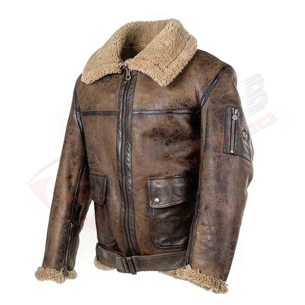 Hot Sale Casual Cheap-Blanked Slim-Fitted Fur Fashion New Design Men Outerwear-Men Leather Coats Jackets