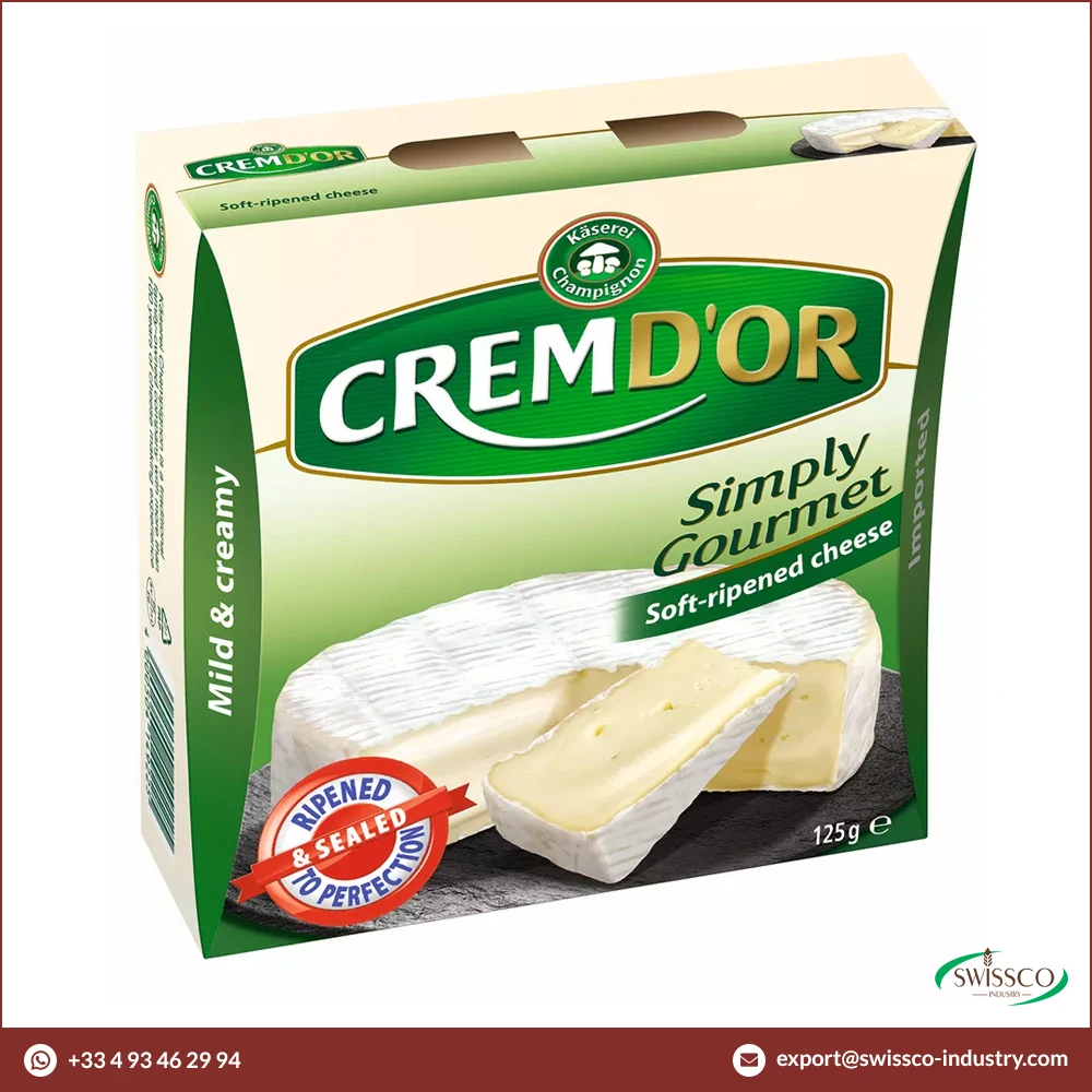Bulk Selling Champignon Camembert De Luxe Buttery Soft Ripened Cheese with Long Shelf Life