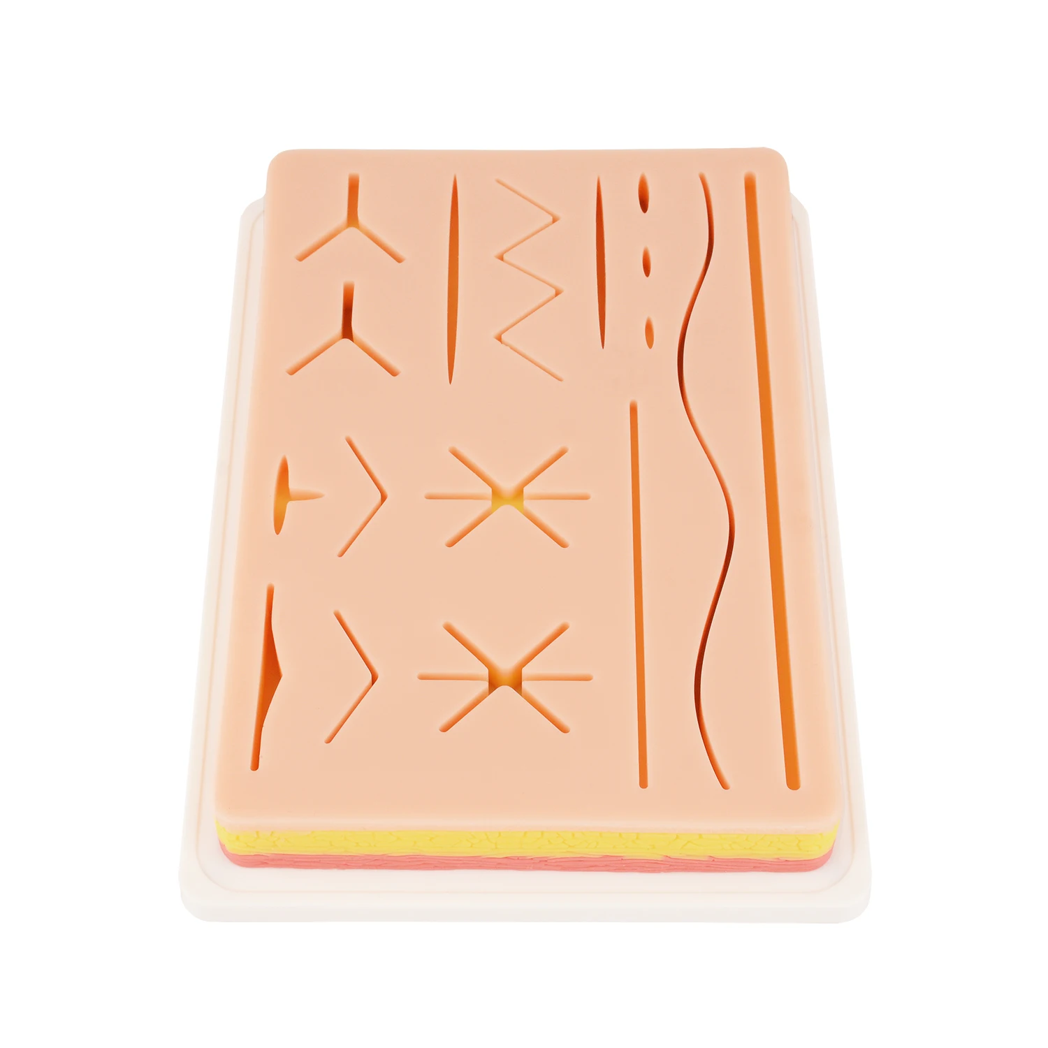 Educational Medical Nursing Training 3 Layer Skin, Fat, Muscle Simulated Suture Pad