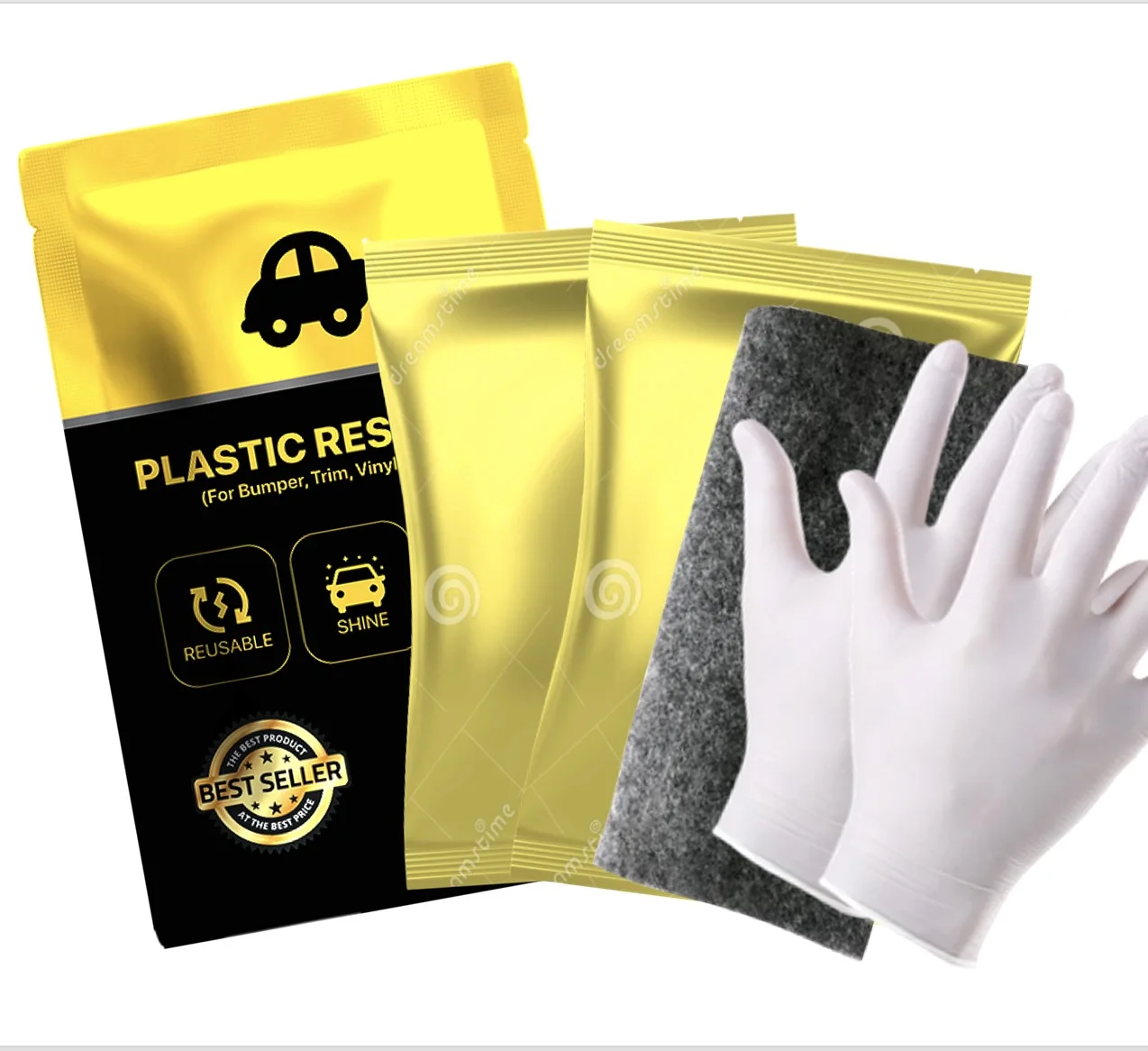 20 pc Vinyl Plastic Trim Restorer Wipe for Cars Restoration Renew  Blacken Worn Out Plastic & Vinyl  Rubber Surfaces UV Sunlight