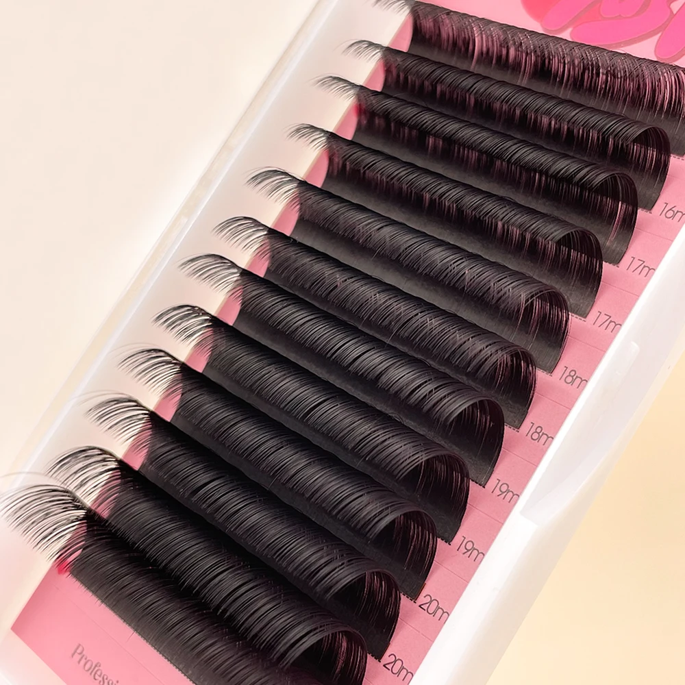 Natural Matte Black Lash Tray Mink Cashmere Soft Classic Volume Eyelash Extension Korean Pbt Silk Individual Eyelash Extension