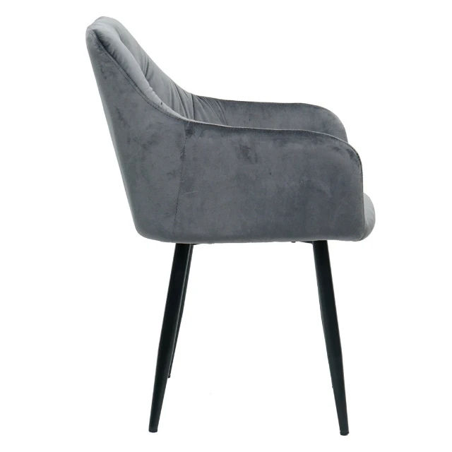 Wholesale Modern Design Upholstered Restaurant Furniture Velvet Fabric Dining Chairs with Metal Legs