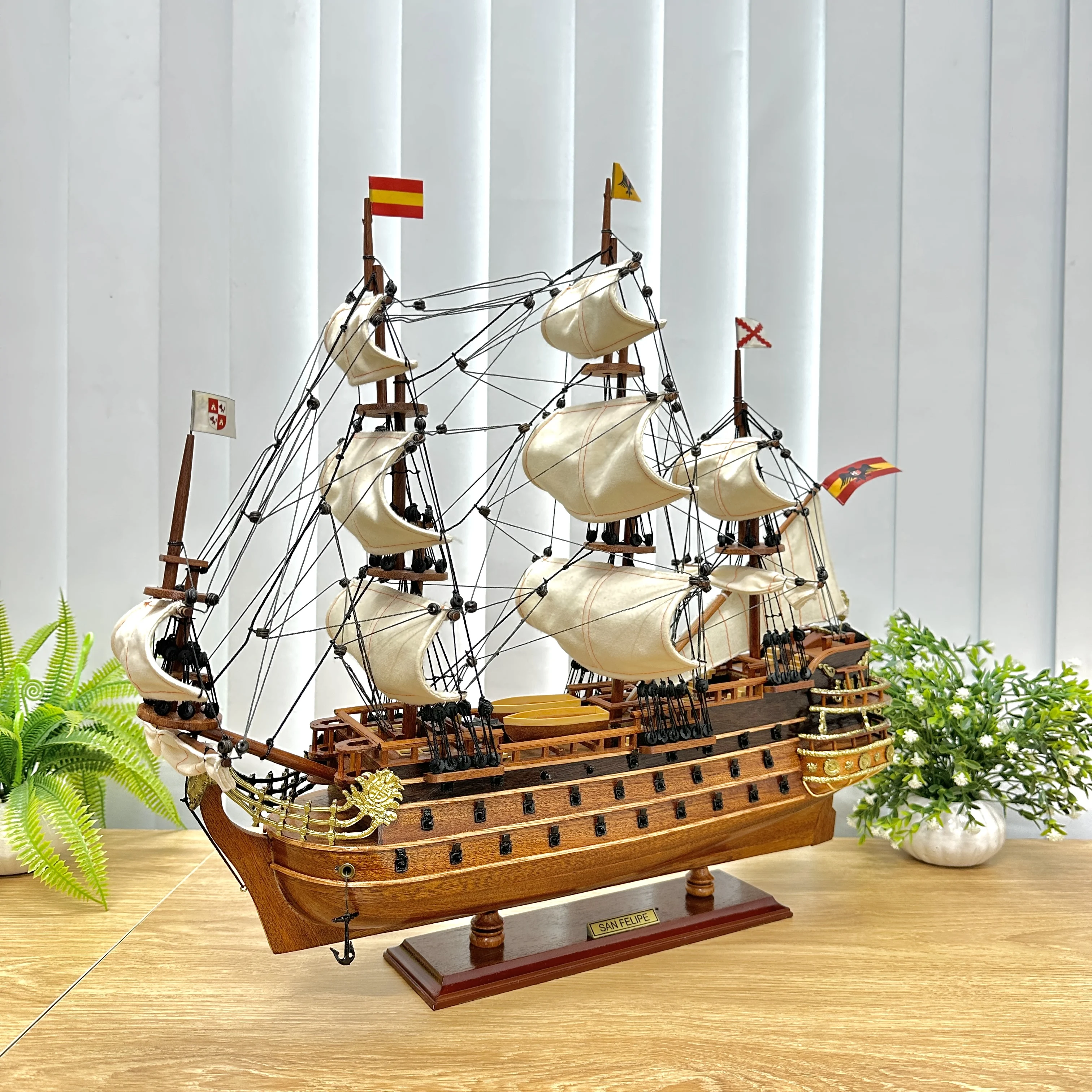 GIA NHIEN MANUFACTURER APPROVE CUSTOM DESIGN LOW MOQ  SAN FELIPE MODEL TALL SHIP WITH HIGH QUALITY