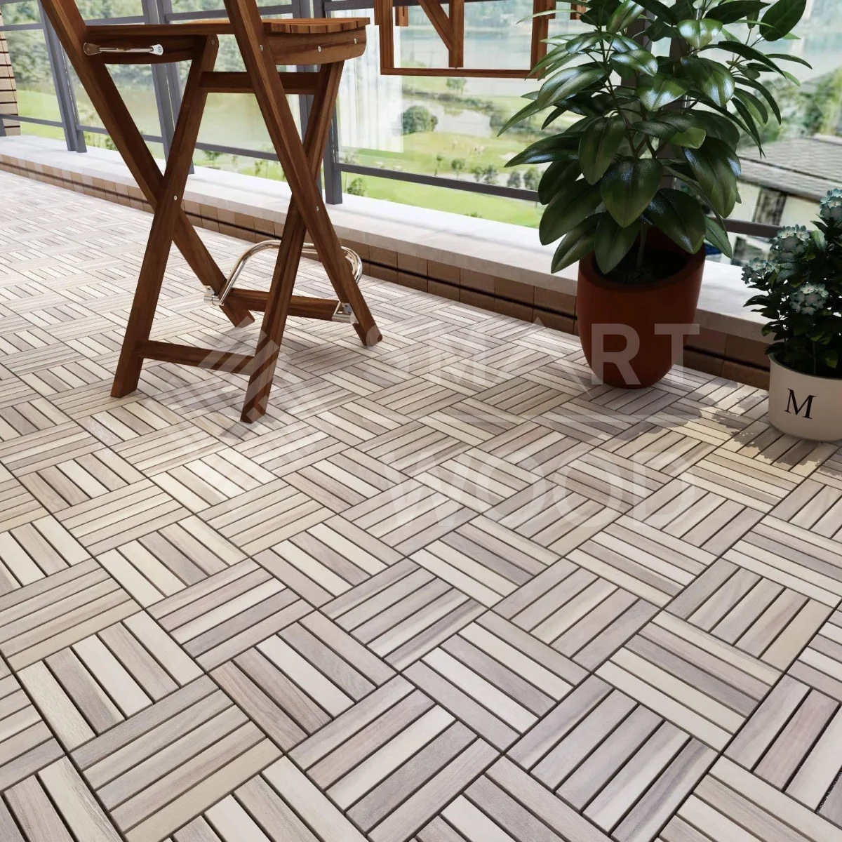 CHRISTMAS PRESENT FACTORY PRICE ACACIA DECKING TILE CAMP 20 GARDEN DECORATION FROM SMARTWOOD