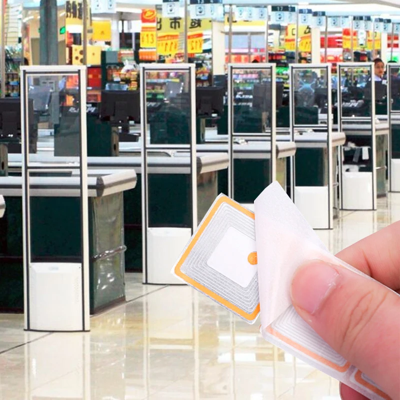 High Quality Customized Barcode AM EAS System 8.2 Mhz RFID Tags Security RF Supermarket Soft Labels