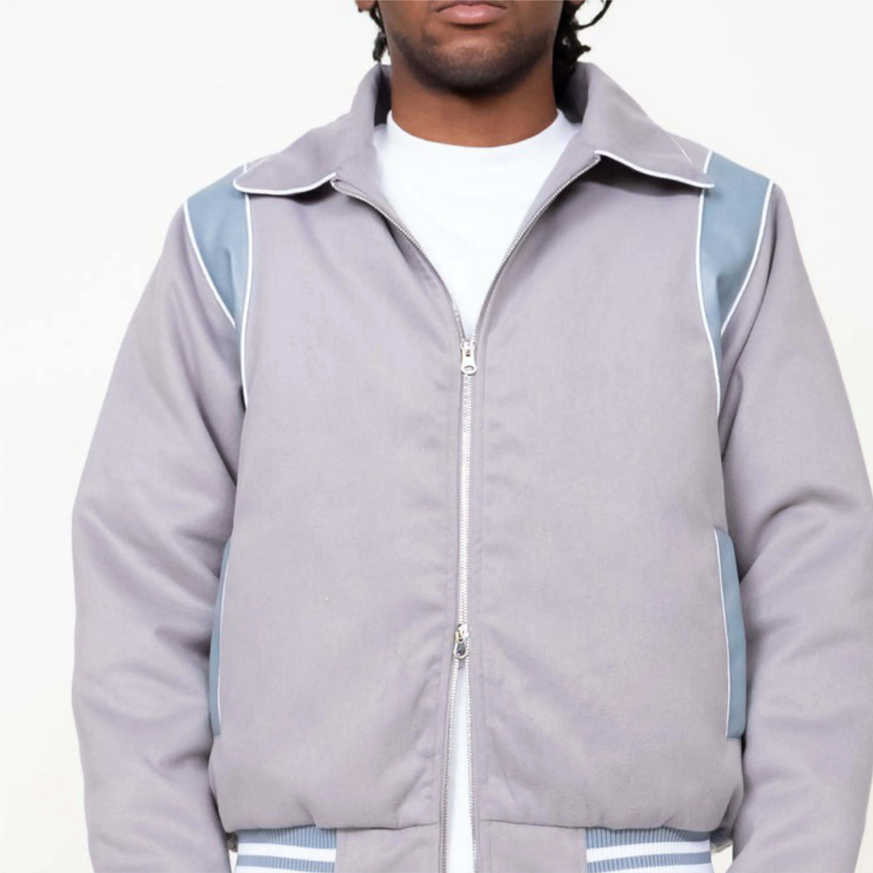 Hot Sale Custom Logo Print Solid Casual Oversized Streetwear Riding Coats Denim Jean Heat Print Jackets Cheap Price