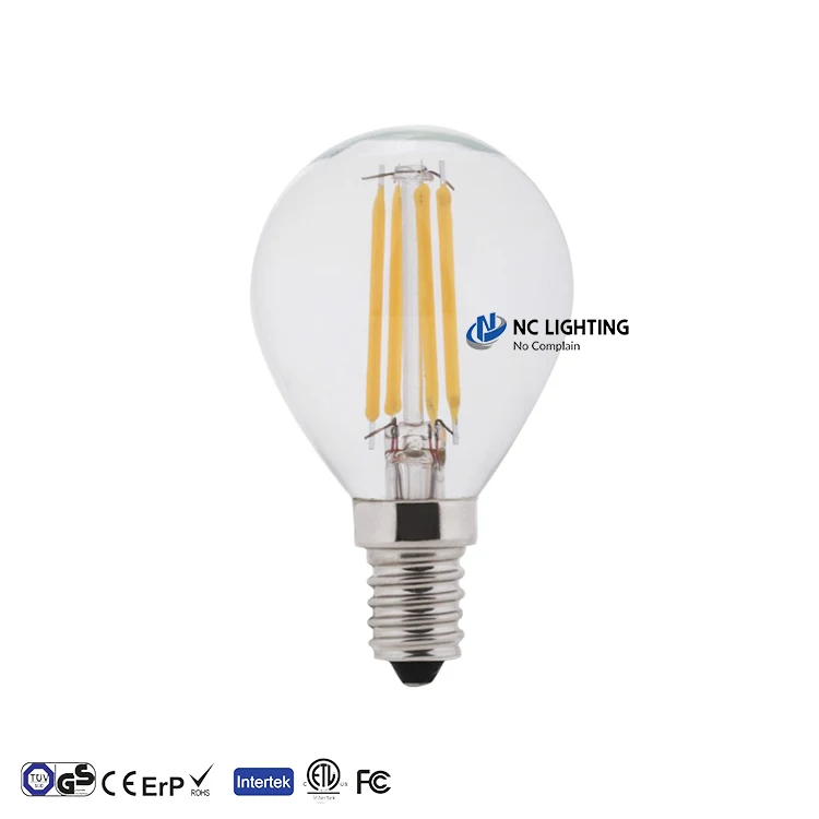 High Quality 2 Years Warranty E27 E14 E12 LED Milky-White Light Bulb 12V-24V Led Globe Bulb 4W for Chandelier