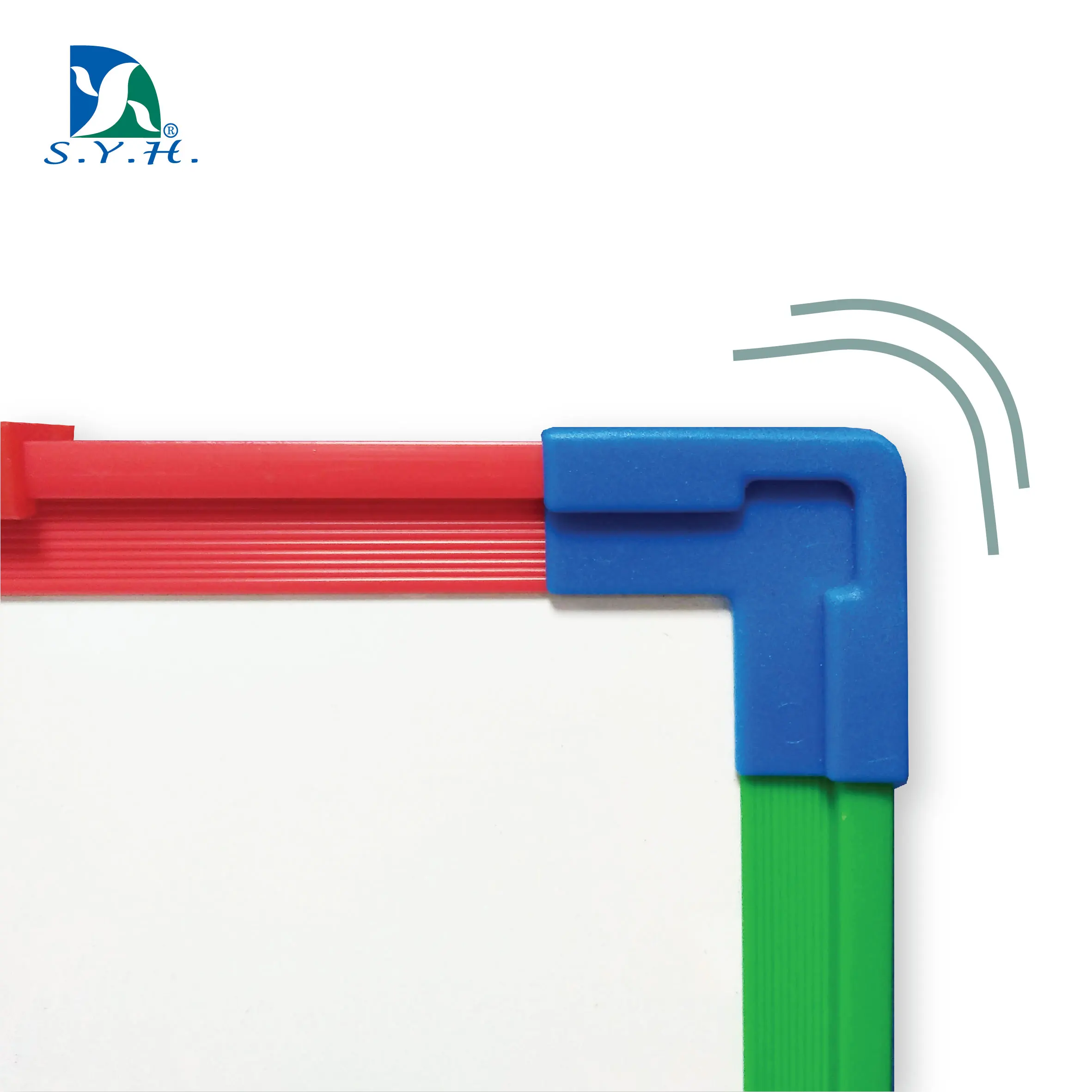 Colorful mini magnetic whiteboard with plastic frame and movable tray