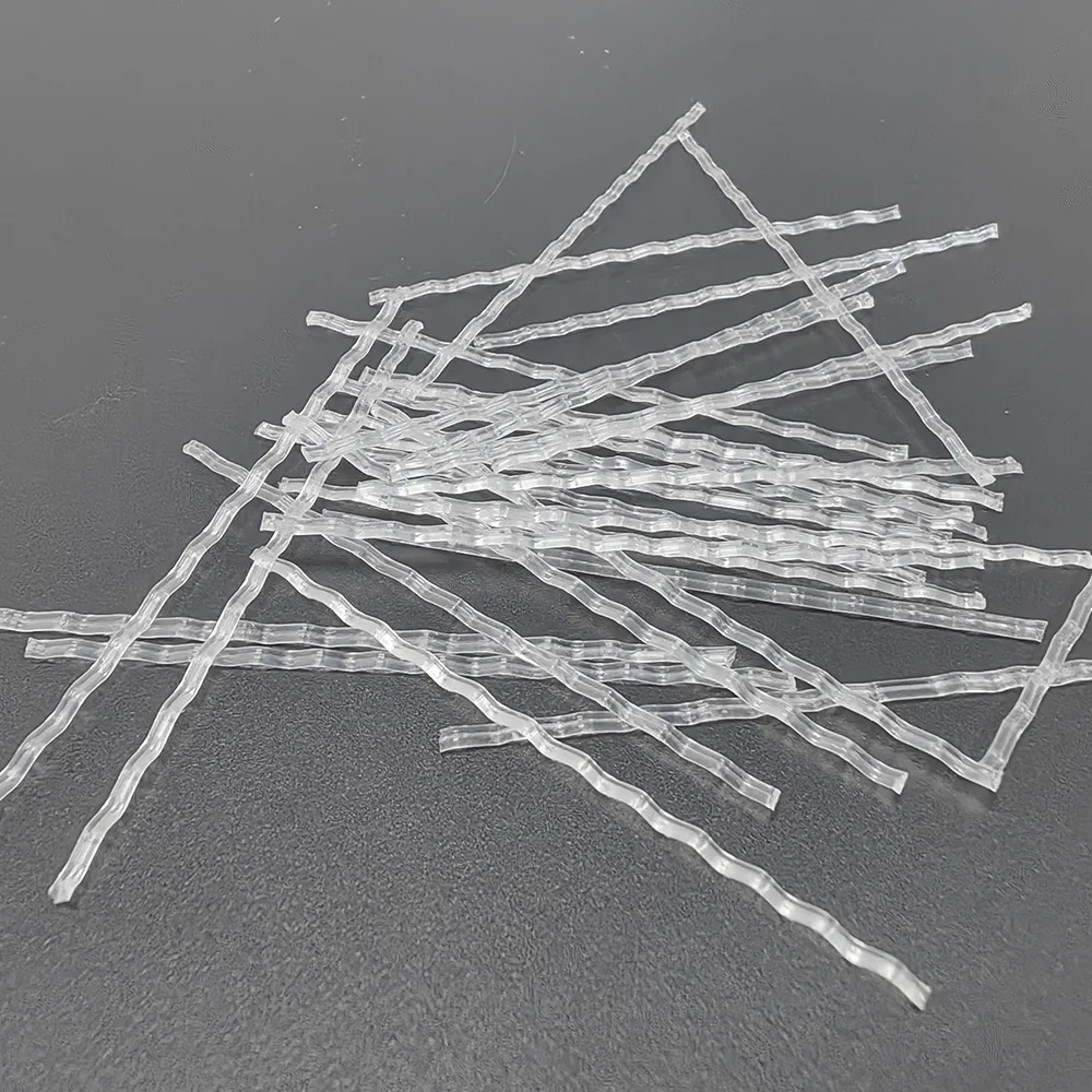 CE certified wave form concrete polypropylene pp macro fiber for construction road