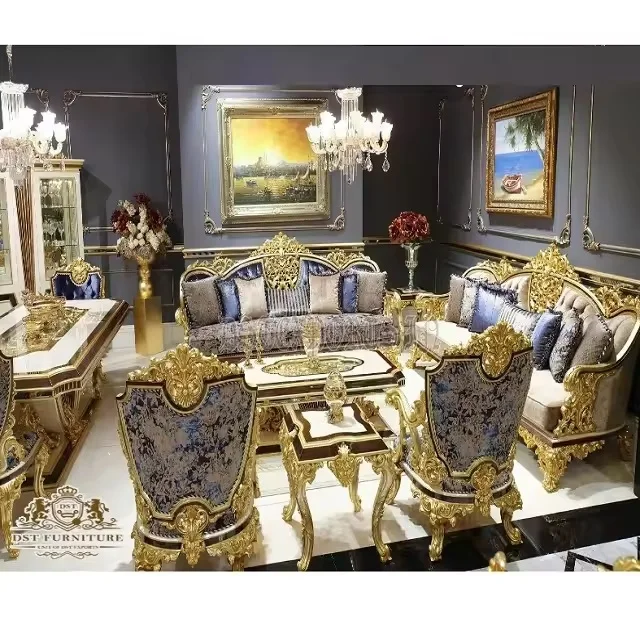 French Style 7 Pcs Luxury Sofa Set Collection Buy 8 Seater Luxury Heavy Carved Sofa Set Royal Living Room Carving Sofa Set