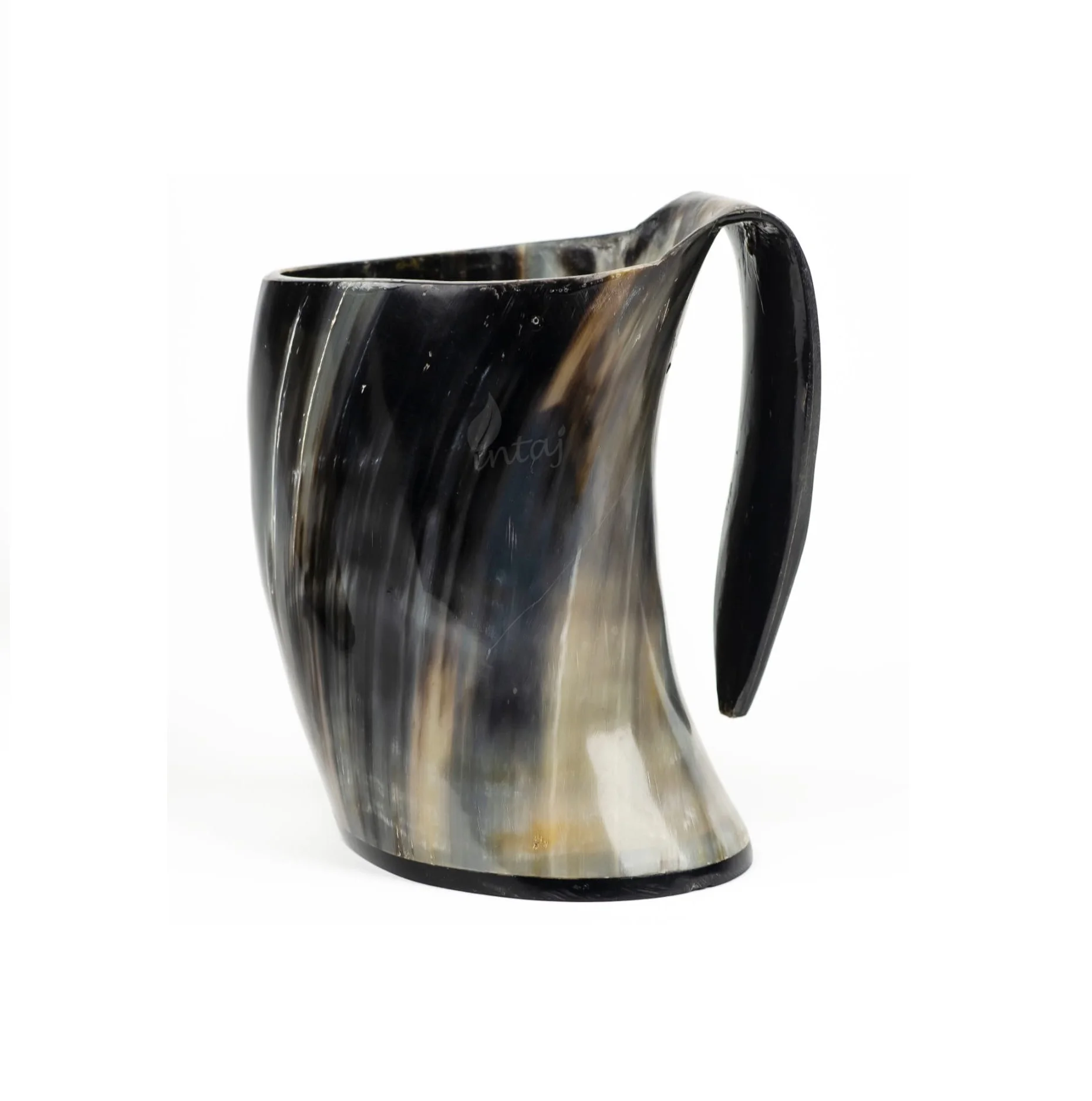 Horn Mug Best Quality For Beer Wine Viking Drinking Horn Mug For Best Selling Black Buffalo Horn Viking drinking mug good price