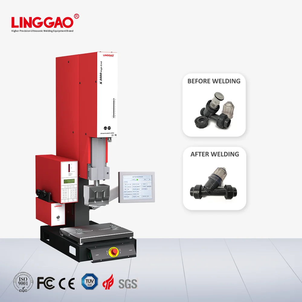 LINGGAO superb welding result small ultrasonic fabric welding machine plastic vibration welding machine