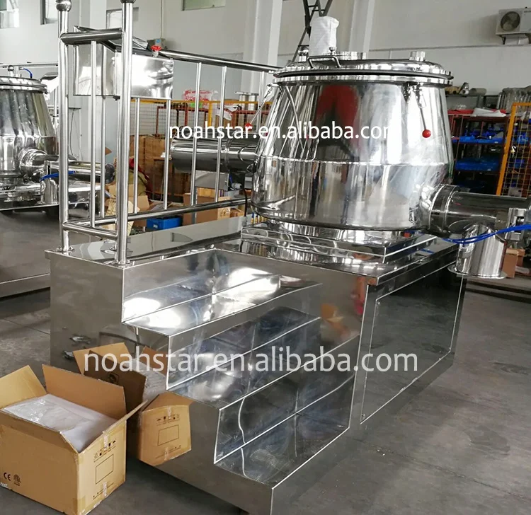 HLSG-300 high platform fertilizer copper feed powder rapid pharmaceutical wet mixing granulator machine