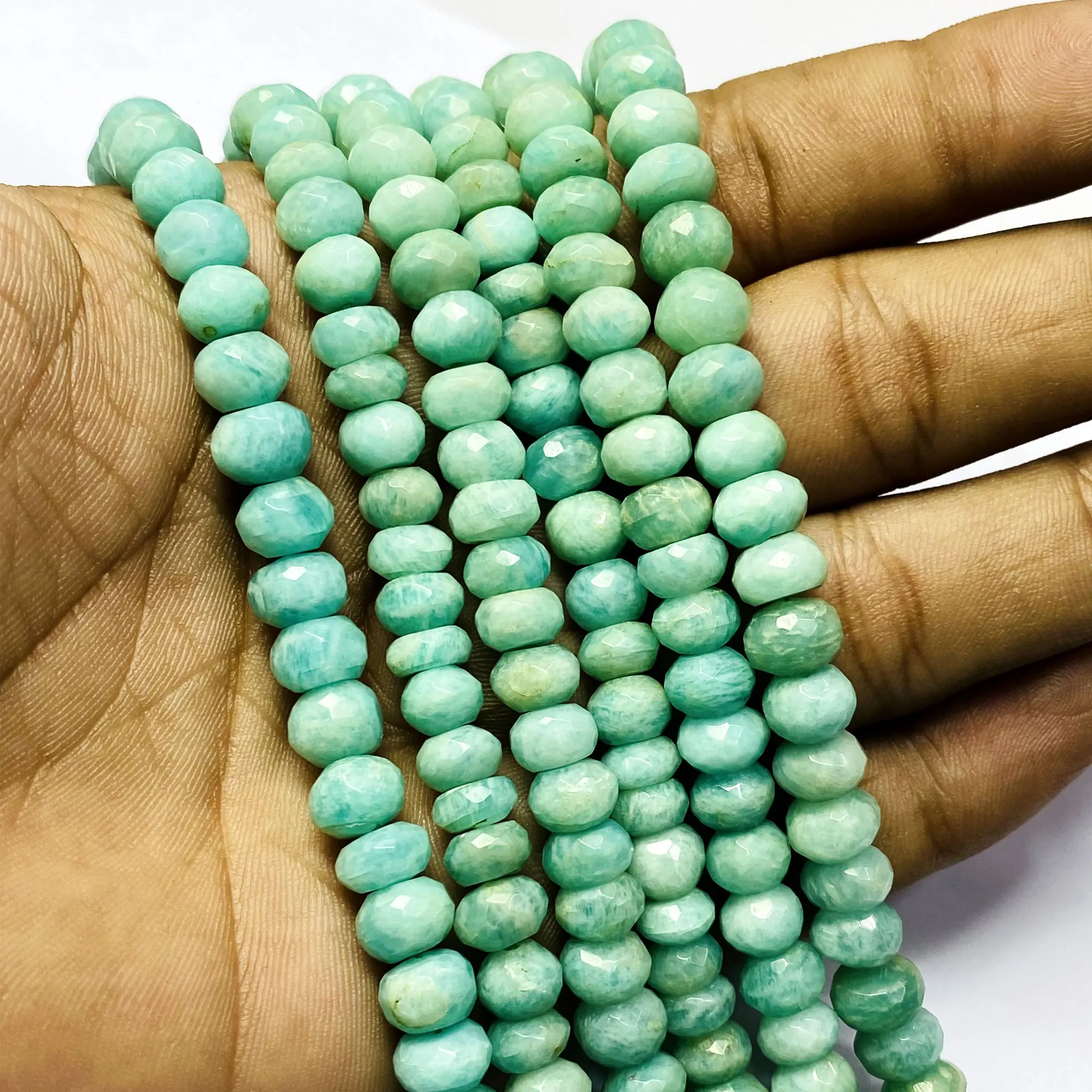 Natural Amazonite 8 mm Loose Gemstone Beads For Bracelet Making Beads Wholesale Factory Price