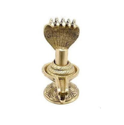 Metal Brass Shivling with Snake Shiv Lingam Statue Snake Idols of Shiva for Home Temple Puja Decorative Diwali Vastu Gifts