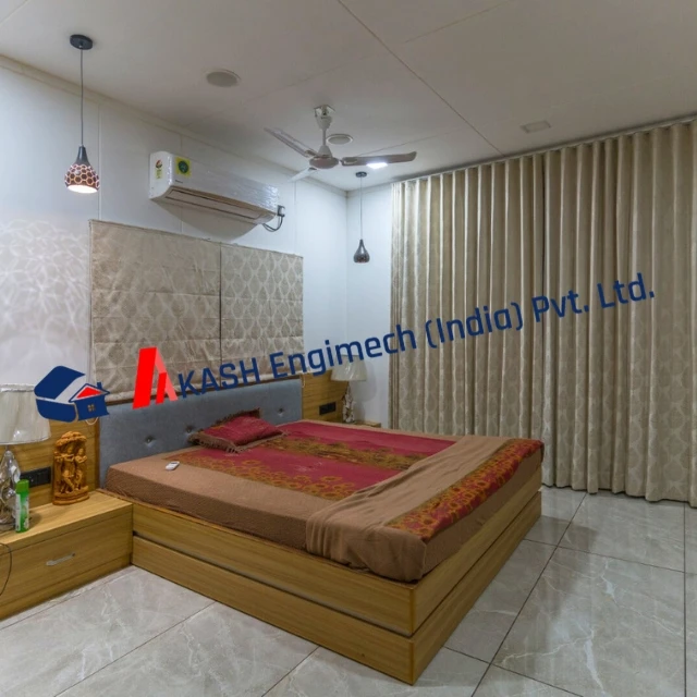 VIP MODULAR CONTAINER HOUSE IS ALMO MADE UP OF STEEL WITH TOILET BEDROOM