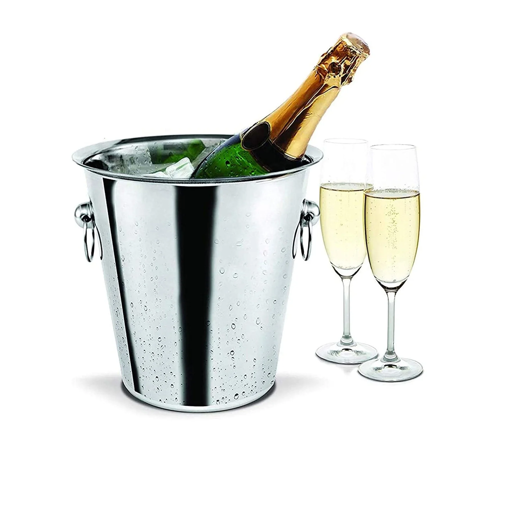 Customized Double Wall Wine Bottle Chillers Indoor Champagne Ice Bucket Wine Bottle Holder Champagne Coolers & Wine Chillers