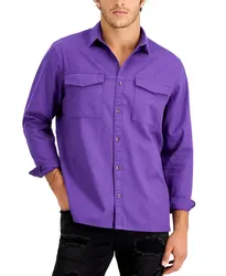 High quality custom design logo men shirts in cotton jeans full cuff sleeves buttoned closure men casual shirts in activewear